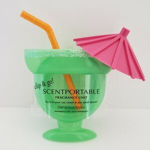 Margarita Glass RETIRED Scentportable Tropical Breeze Scent Disc Bath Body Works